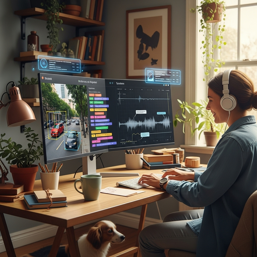 Remote work setup for AI data training